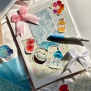 Kit de scrapbooking para días de playa, regalo para scrapbooking y Junk Journaling
