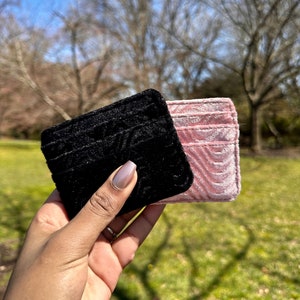 Wavy Velvet Cardholder, Women's Cardholder
