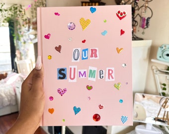 Extra Large Summer Scrapbook, Summer Journal, 110 Sheets, 11 x 8.5 inches