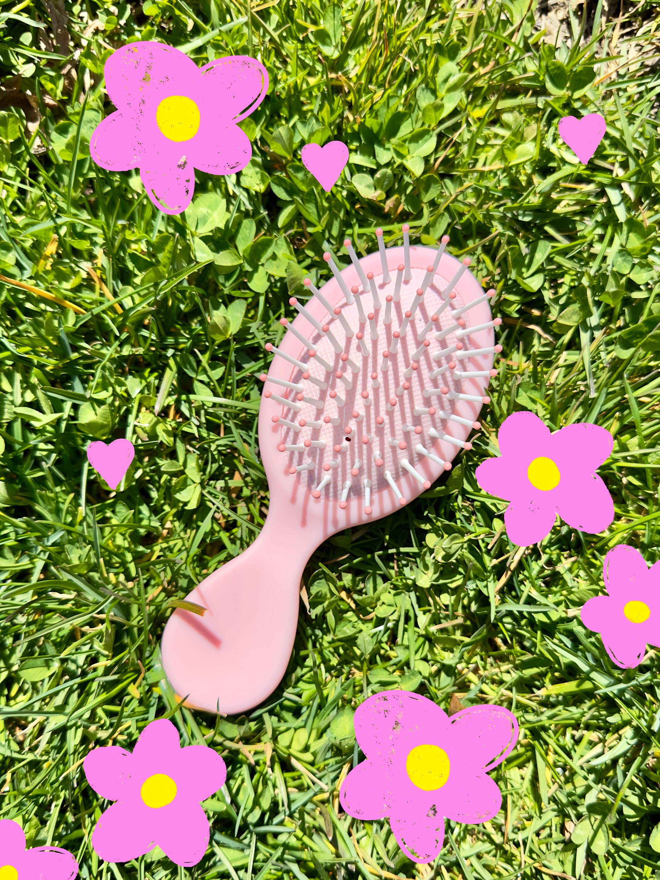 ミニピンクヘアブラシ、トラベルブラシ - Etsy 日本