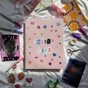 Junior Year Scrapbook, School Memory Journal, 110 Sheets, 11 x 8.5 inches