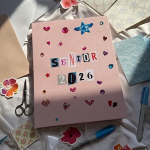 Álbum de recortes para estudiantes de último año de 2026, diario de recuerdos escolares, 110 hojas, 28 x 21,5 cm