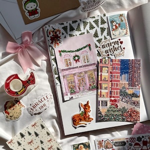 Last Christmas Scrapbook Kit, Holiday Stationary For Scrapbooking and Junk Journaling