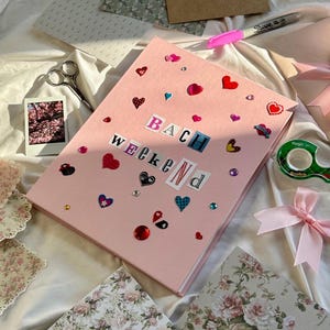 Álbum de recortes de fin de semana de despedida de soltera, regalo de recuerdo, 110 hojas, 28 x 21,5 cm