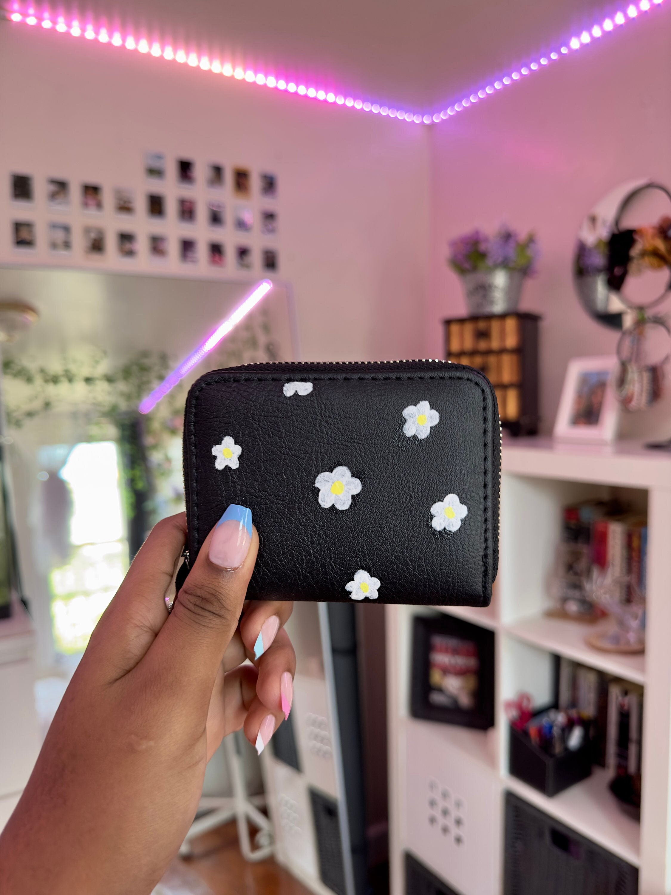 hand painted wallet painting