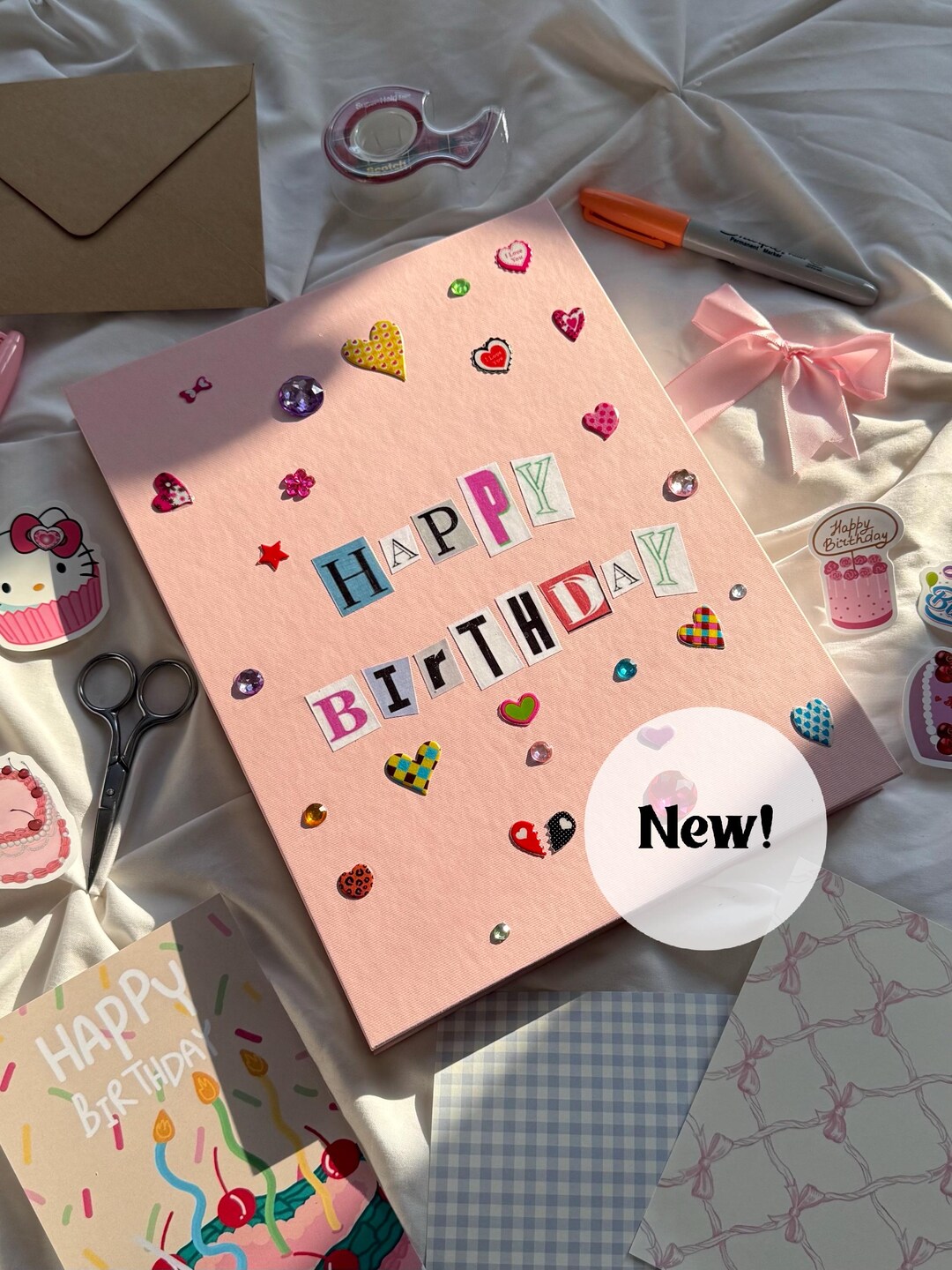 Happy Birthday Letters PRINTABLE Scrapbook Letters Digital Download 