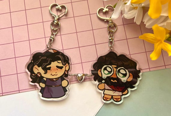 Chibi Odysseus and Penelope: Odyssey Magnetic Couple Keychain