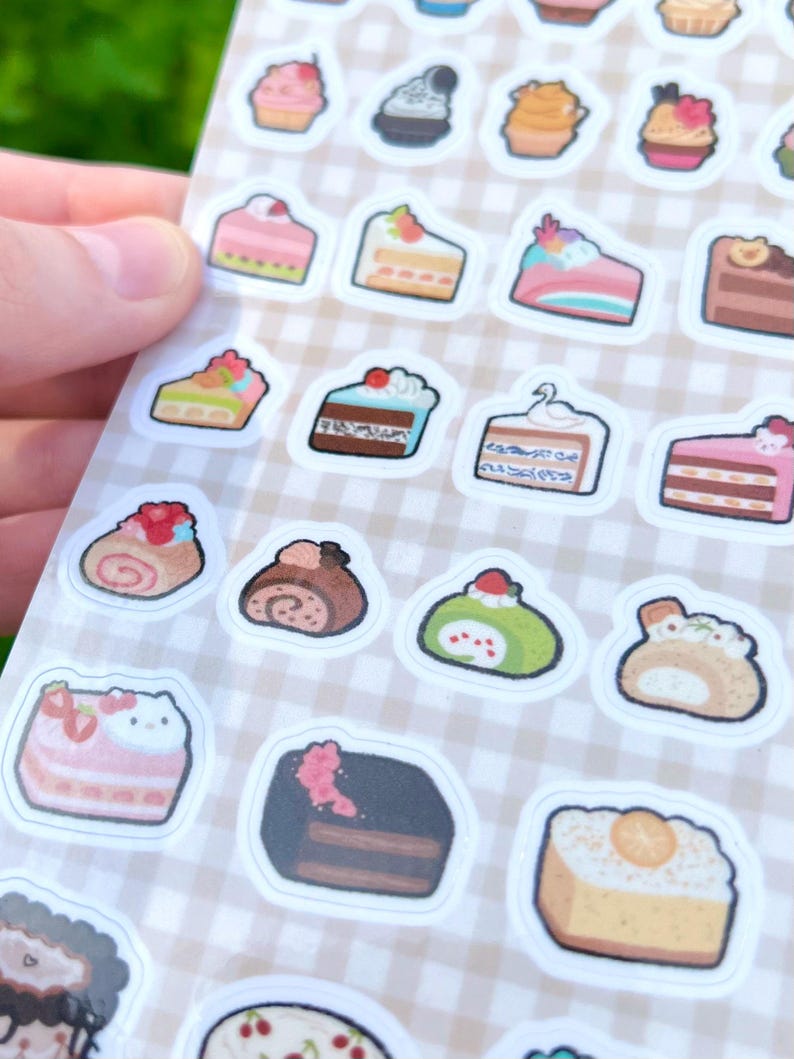 Mini Cakes Sticker Sheet, Kawaii Planner Stickers - Etsy