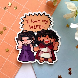 Sticker Ulysse et Pénélope, Epic the musical inspiré, Odyssée de la mythologie grecque, cadeau de journal de planification joli cadeau de papeterie de calendrier