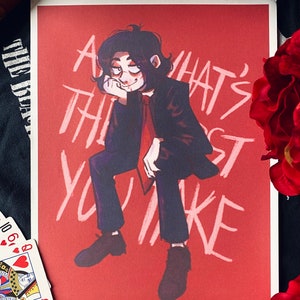 Gerard Way art print, My Chemical Romance, mcr, cute kawaii, band poster, wall hanging, illustration, emo, pop punk, gift