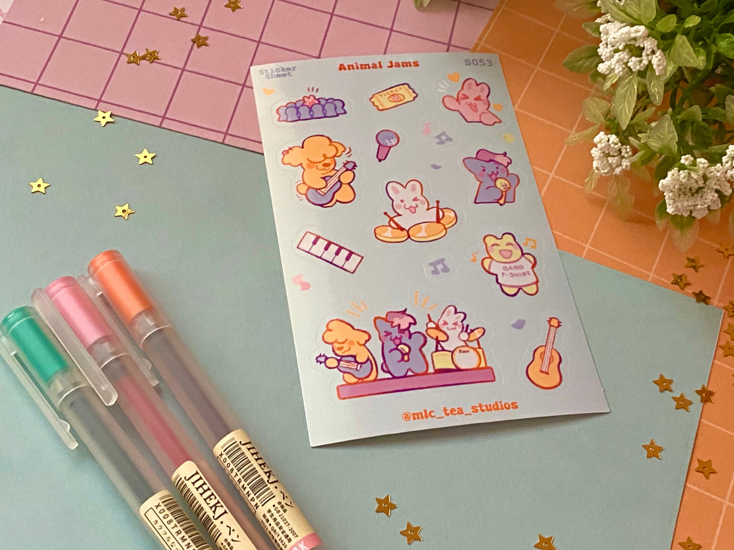 Concert Sticker Sheet, Music Band Show, Cute Kawaii Stationary, Planner ...