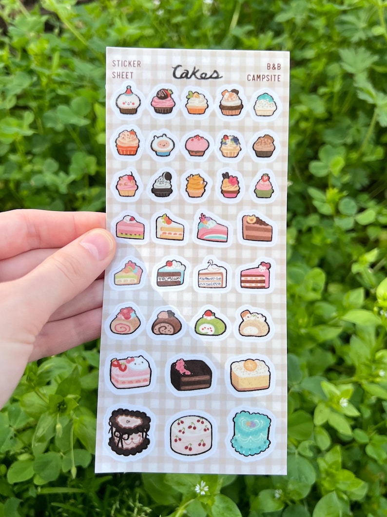 Mini Cakes Sticker Sheet, Kawaii Planner Stickers - Etsy