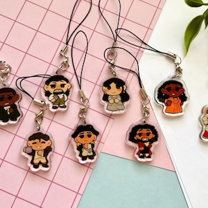 Hamilton Inspired Acrylic Charms: Theatre Fan Keychain