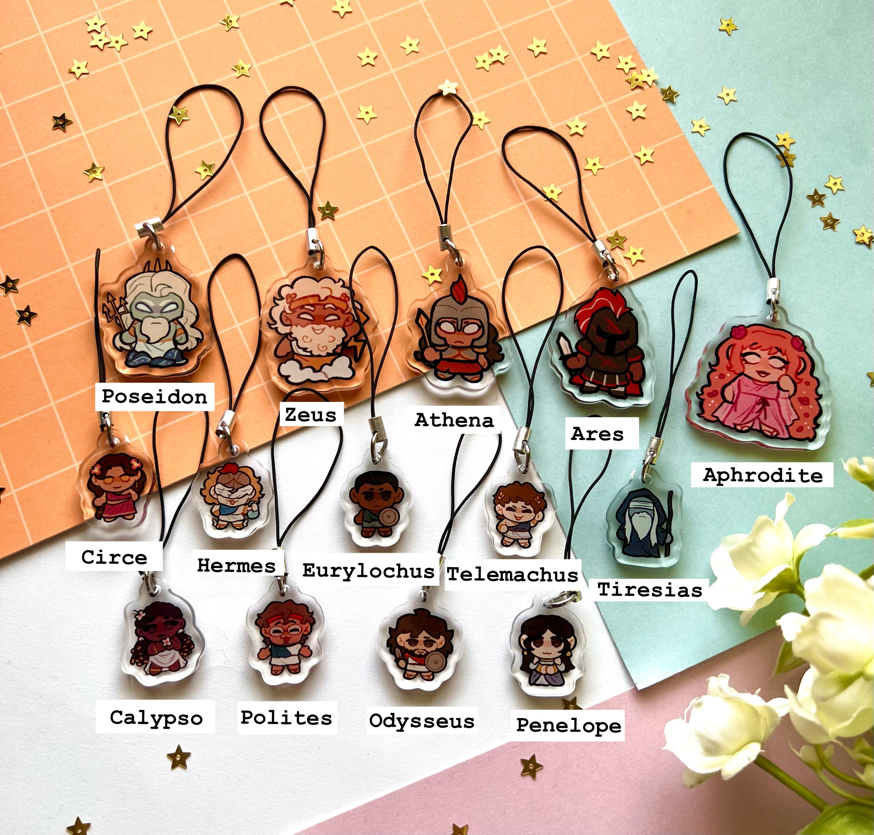 LAST CHANCE- Odyssey Inspired Acrylic Phone Charms, Greek