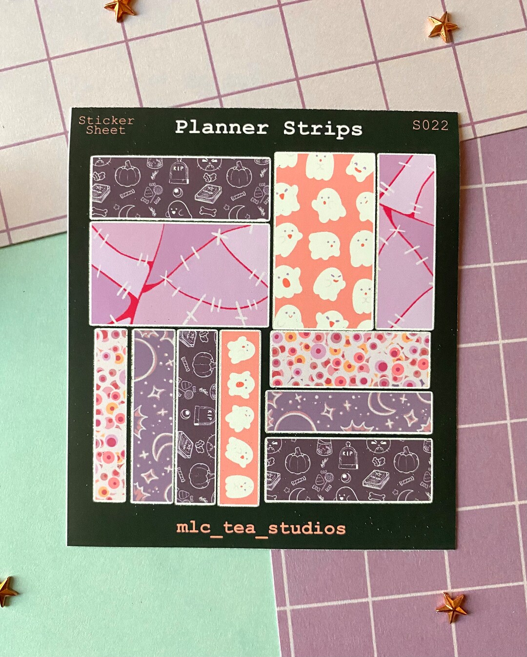 Spooky Planner Sticker Sheet/cute Kawaii Journal Planner - Etsy