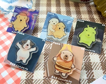 Pins acrílicos de Pibble, lindos y kawaii, meme de perro, regalo de TikTok, papelería de animales