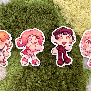 TBHK/JSHK Hanako kun-stickers, schattige kawaii anime-manga, Yashiro kou mitsuba toiletgebonden