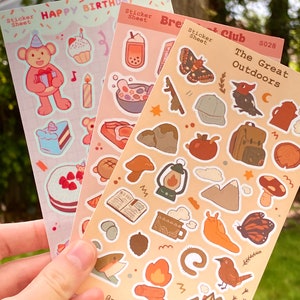 Adesivos misteriosos de grau B, papel de carta kawaii fofo, diário planejador