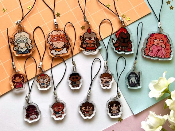 LAST CHANCE- Odyssey Inspired Acrylic Phone Charms, Greek Mythology Keychains
