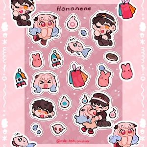 Toilet Bound Hanako kun geïnspireerd stickervel, Hanako nene tbhk, schattige stationaire kawaii, bujo-dagboekkalender
