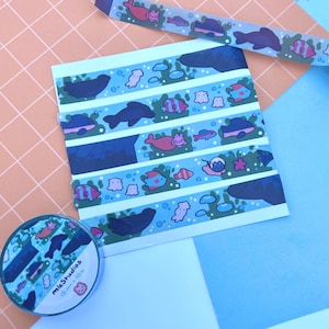 Sea Parade Washi Tape, Reisetagebuch, Tagebuch, Tagebuch, Tagebuch, Notizbuch, Meer, Strand, Meer, Urlaub, festlich
