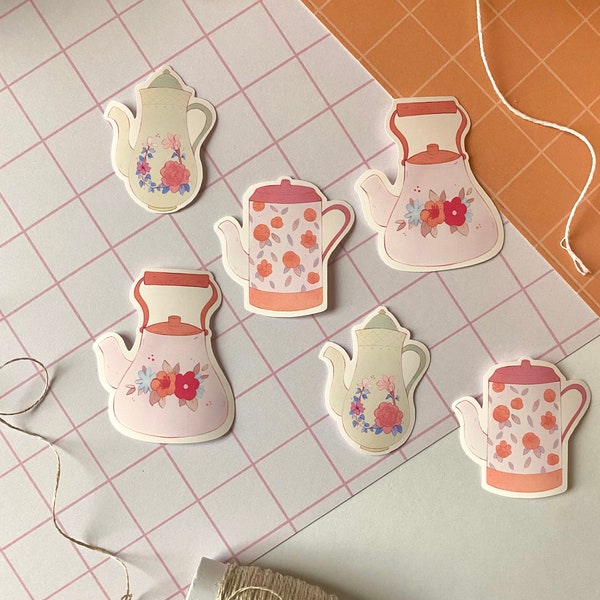 Tea Kettle Stickers Etsy