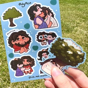 Patreon leftovers, Odyssey sticker set, Epic the musical inspired, Odysseus Penelope Greek mythology, stationary bujo cute kawaii