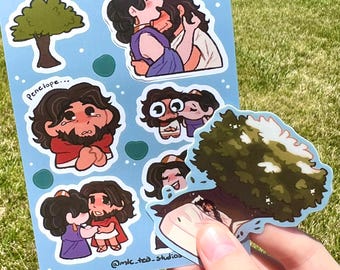 Patreon leftovers, Odyssey sticker set, Odysseus Penelope Greek mythology, stationary bujo cute kawaii