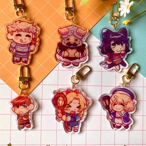 Dungeon meshi acrylic keychains, cute kawaii anime manga charm chibi