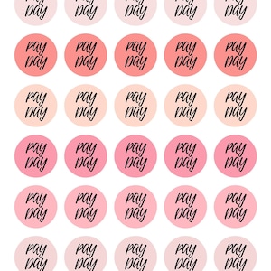 Budget Sticker - PNG - Planer Sticker - Budget - Planner - Pink - Rosa Stickers - Pay Day Stickers - Pay Day -