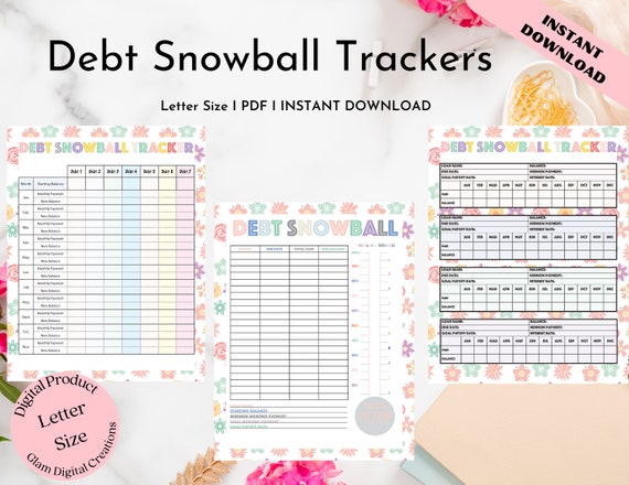Debt Snowball I Dave Ramsey I Financial Planning I Budgeting I Finance Tracker I Debt Snowball Tracker I Printable I Save Money