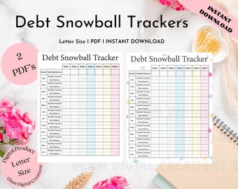 Debt Snowball I Dave Ramsey I Financial Planning I Budgeting I Finance Tracker I Debt Snowball Tracker I Printable I Save Money I Debt