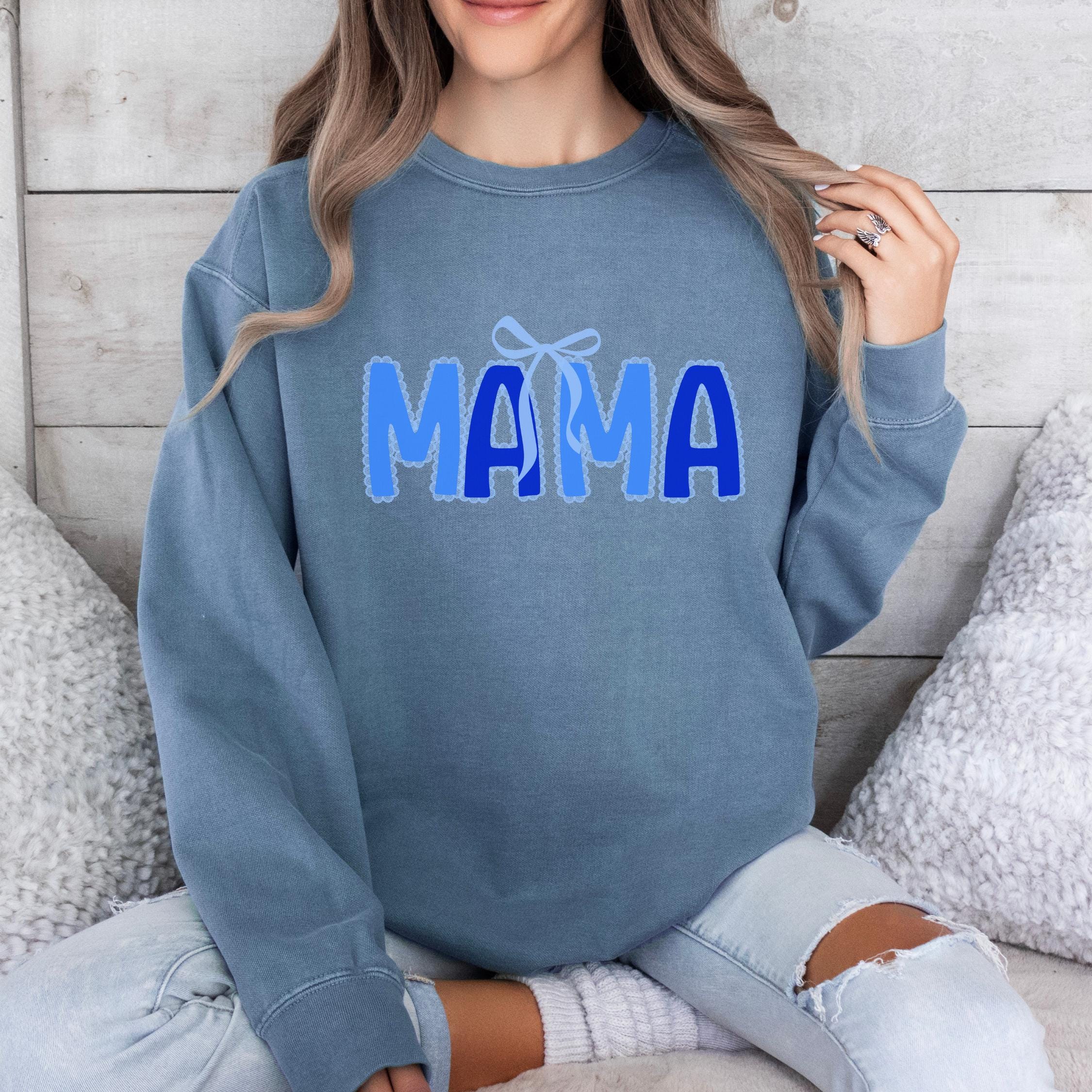 Mama Shirt, Blue Lace Leopard Mama Shirt, Blue Mama, Proud Mama