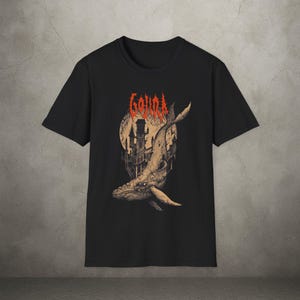 Gojira 'Flying Whales' Tee – Unisex Metal Band Shirt | Gothic Graphic Tee | Metalhead Shirt | Alt Fashion Top | Dark Art Apparel immagine 1