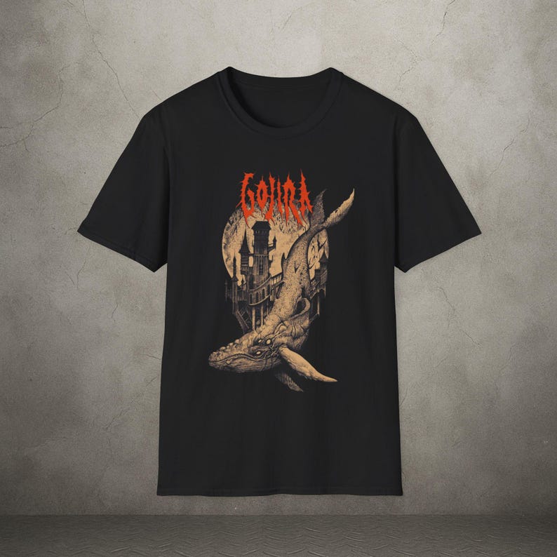 Gojira 'Flying Whales' Tee – Unisex Metal Band Shirt | Gothic Graphic Tee | Metalhead Shirt | Alt Fashion Top | Dark Art Apparel immagine 1