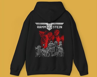 Sudadera con capucha de la banda de metal Rammstein, regalo para amantes de la música, sudadera unisex de mezcla gruesa, merchandising de conciertos
