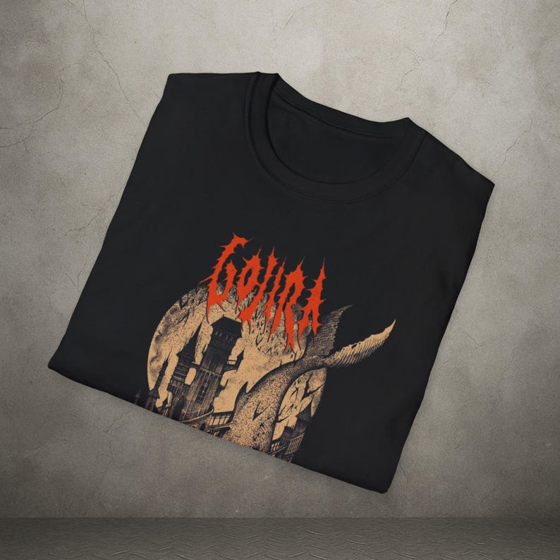 Gojira 'Flying Whales' Tee – Unisex Metal Band Shirt | Gothic Graphic Tee | Metalhead Shirt | Alt Fashion Top | Dark Art Apparel immagine 4
