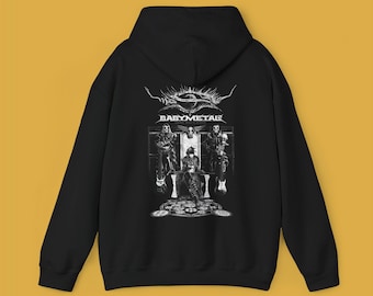Moletom Baby Metal Heavy Metal | Pulôver Gótico | Moletom Metalhead | Moletom Estilo Alternativo | Roupa com Arte Sombria | Presente para Fã de Heavy Metal