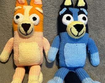 Bluey & Bingo - Knitted Teddies