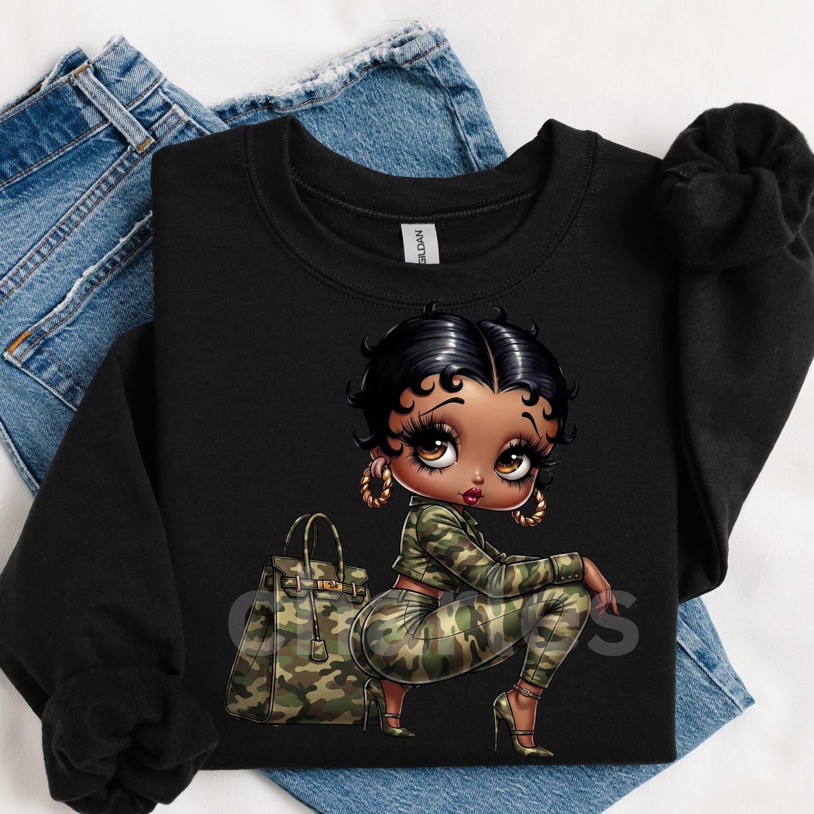Betty Boop Chibi PNG, Army Fatigue Design (digital Download) - Etsy Canada