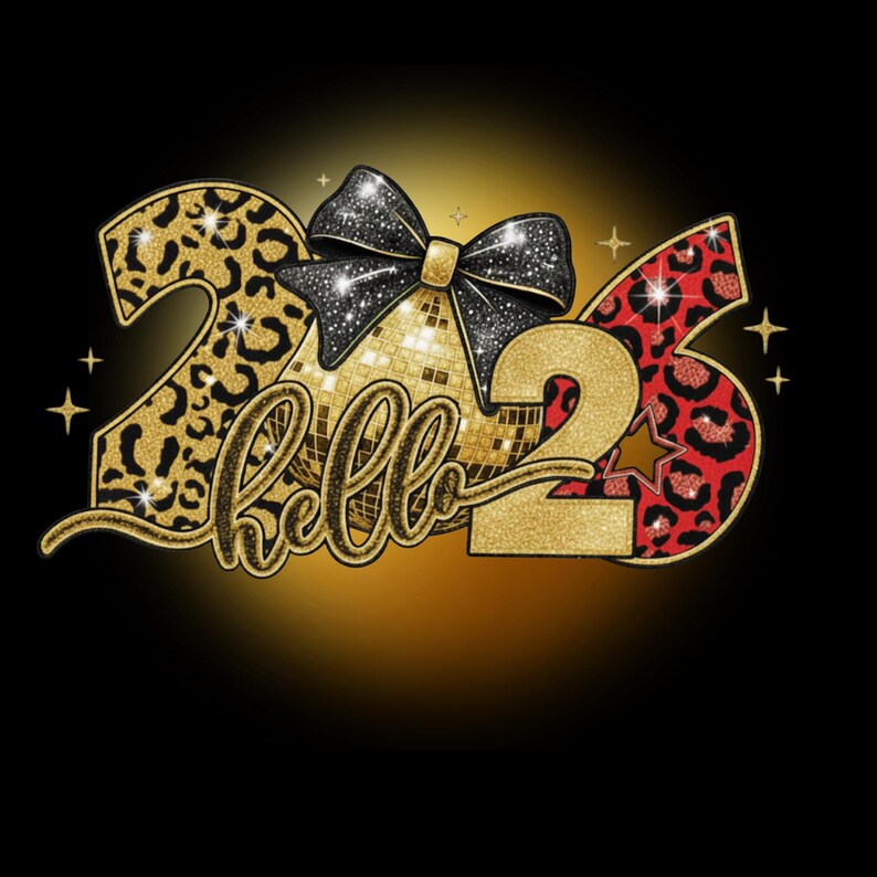 Trendy New Year's Eve 2026 Png, Black and Gold Shirt Design - Etsy