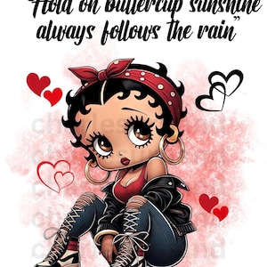 Betty Boop, Betty, Whats up Buttercup, Png, for download only no physical product added, adorable Betty Boop Png.