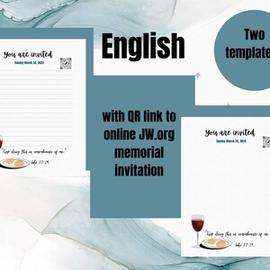 JW Memorial 2024 Letter Writing Template Memorial Invitation With QR Etsy