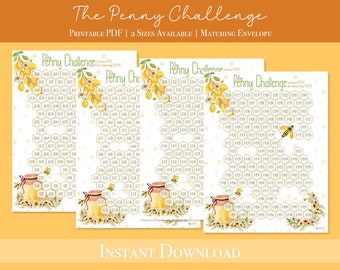 The Penny Challenge Printable | Money Savings Challenge | Daily Savings Challenge Tracker | Savings Challenge | Saving Pennies