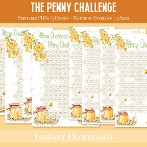 The Penny Challenge Printable | Money Savings Challenge | Daily Savings Challenge Tracker | Savings Challenge | Saving Pennies