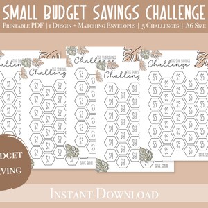 Small Budget Savings | Money Savings Challenge | Daily Savings Challenge Tracker | Savings Challenge | Saving Dollars | Low Budget Savings