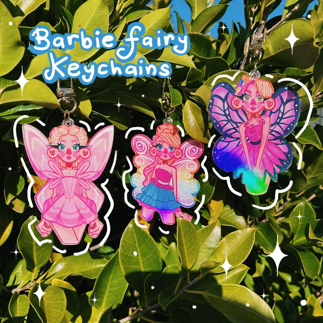 Holographic Fairy Keychains - Etsy Australia