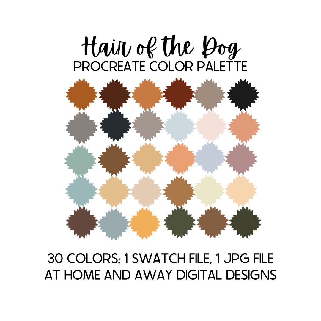 Hair of the Dog, Procreate Color Palette, Pet Portrait Inspiration