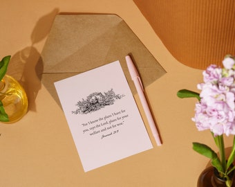 Printable Graduation Card – Christian Graduation Card – Jeremiah 29:11 – Digital Download – Available Immediately