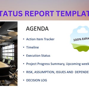 Weekly Status Report Template | 100% Editable | Meeting Minutes | Presentation | Summary Report